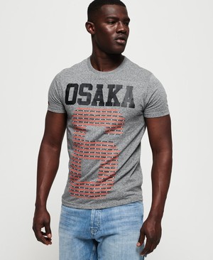 Superdry Osaka Mid Weight Férfi Pólók Szürke | OZAEY8429